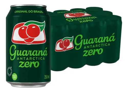 Refrigerante Guaraná Antarctica Zero 350ml Lata Pack 12 Un