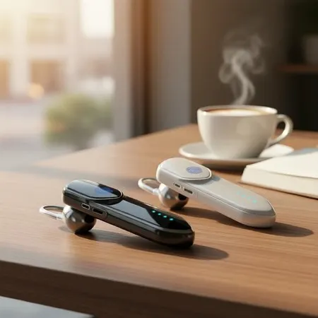  Fone de Ouvido Bluetooth 5.4 Único para Negócios V19S 2026, Controle por Toque, Microfone com Cancelamento de Ruído,