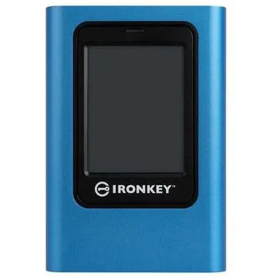SSD Kingston IronKey Vault Privacy 80, 1920GB, Portátil, USB 3.2 Gen 1, Leitura: 250 MB/s, Gravação: 250 MB/s, Azul - IKVP80ES/1920G
