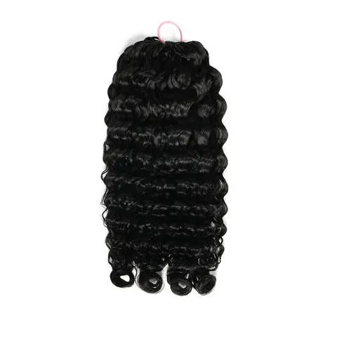 Cabelo Humano 100G com Trama de Pena para Mulheres, Pré-separado, Cabelo Solto Cacheado Profundo, Nós Invisíveis Milagrosos, 100% Cabelo Humano