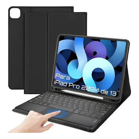 Capa com Teclado Touchpad sem Fio para Ipad Pro 2024 de 13'' polegadas