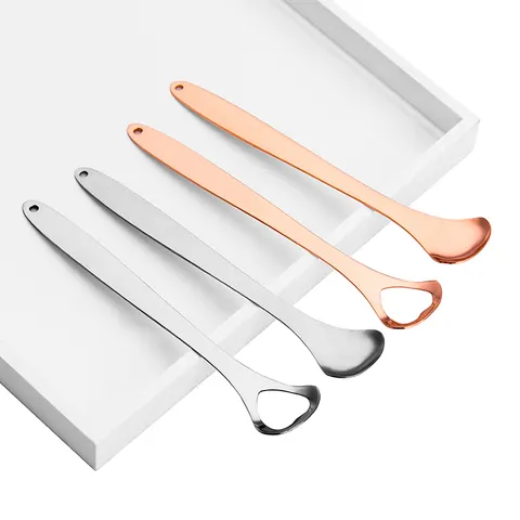 Raspador de Língua em Aço Inoxidável com Estojo Prático para Viagem, Escova de Metal, Kit de Cuidados Orais, Ferramenta para Hálito Fresco para Adultos