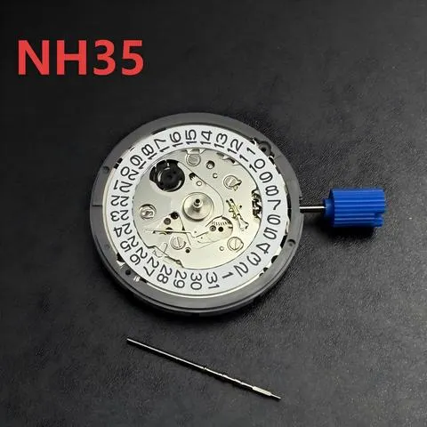 Movimento Mecânico Automático NH35 Original do Japão, Alta Precisão, 24 Joias, Substituição para Relógio Mod NH35A, Data às 3:00