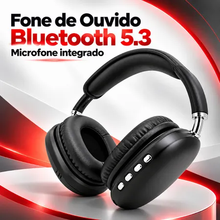 Fone de Ouvido Headset Bluetooth 5.3 Microfone X-cell Bth-66