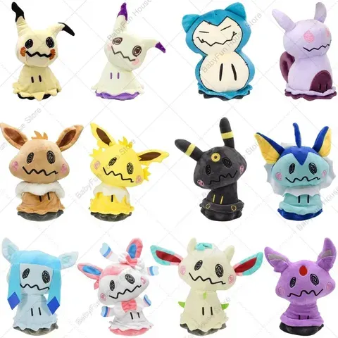 Brinquedos de Pelúcia Pokemon Shiny Mimikyu, Mimikyu Cos Charizard, Snorlax, Umbreon, Vaporeon, Sylveon, Eevee, Espeon, Leafeon, Bonecos de Pelúcia, Presentes