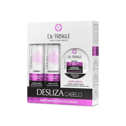 Kit Shampoo 300ml + Condicionador 300ml + Máscara 150g Dr Triskle Desl