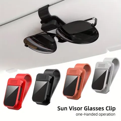 Suporte de Óculos para Quebra-Sol de Carro, Clipe Estável para Óculos, Organizador de Cartões e Bilhetes, Clipe de Armazenamento Interno, Acessórios Automotivos