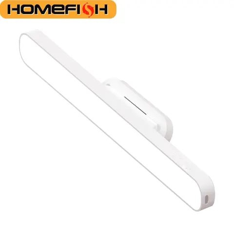 Luminária de Mesa LED HOMEFISH com Luz Noturna Magnética Recarregável por USB, Lâmpada de Leitura com 3 Cores para Armário