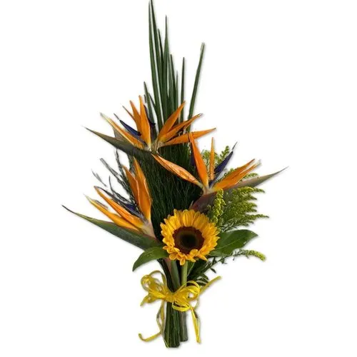 Buquê de Girassol com Estrelitzia