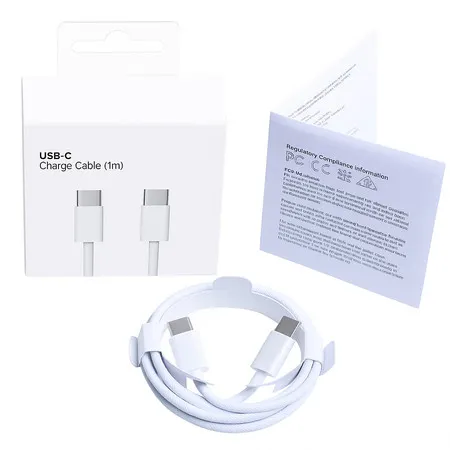 CABO CARREGADOR DUPLO USB-C DE 1 METRO