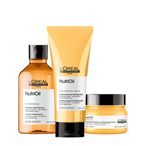 Kit Shampoo 300ml Condicionador 200ml Máscara 250ml L'Oréal Professionnel Serie Expert NutriOil