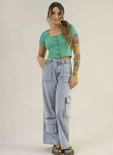 Blusa Cropped Adulto em Ribana (Verde) The Philippines