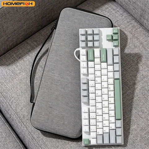 Estojo de Armazenamento EVA de Alta Qualidade para Teclados Mecânicos Bluetooth - Bolsa de Armazenamento à Prova d'Água e Resistente a Impactos