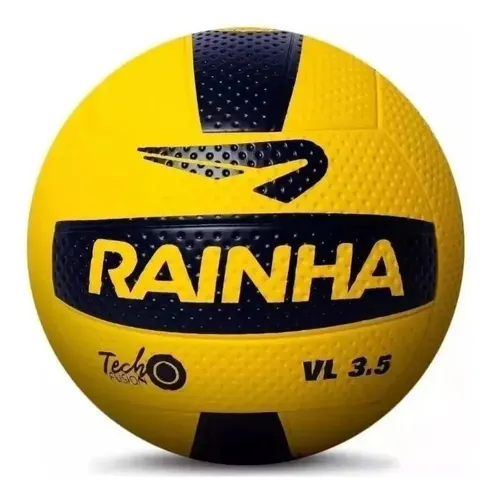 Bola de Vôlei 3.5 Rainha Quadra e Praia Profissional Cor Amarelo e Azul
