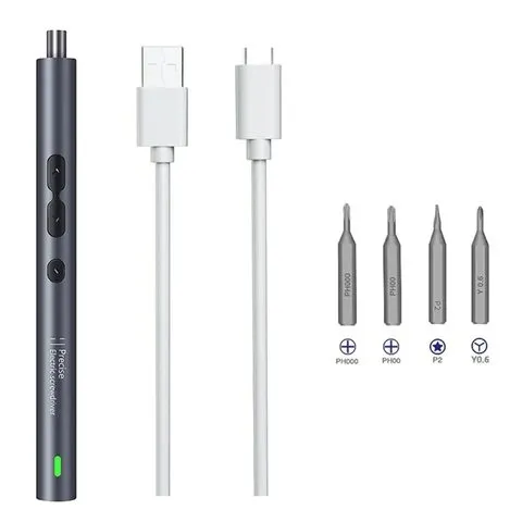 Conjuntos de chave de fenda elétrica de precisão 6 em 1, ferramentas elétricas, mini pontas pequenas magnéticas recarregáveis para reparo de celular xiaomi