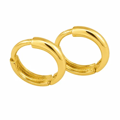 Brinco argola redonda 9 mm em ouro 18K