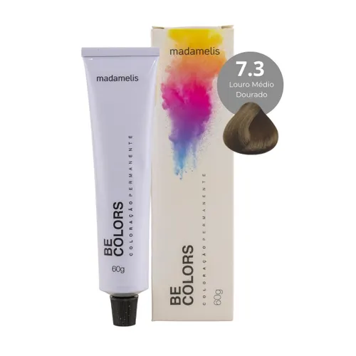 Coloração Madamelis Be Colors Louro Médio Dourado 7.3 60 g