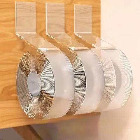 Fita adesiva nano dupla face super forte, à prova d'água, transparente, sem vestígios, reutilizável, decorativa, para escritório, ferramentas domésticas