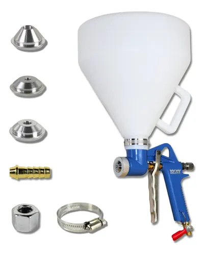 Pistola de Textura Projetada e Chapisco 5 Litros Bico 4mm, 6mm E 8mm Wwsoldas
