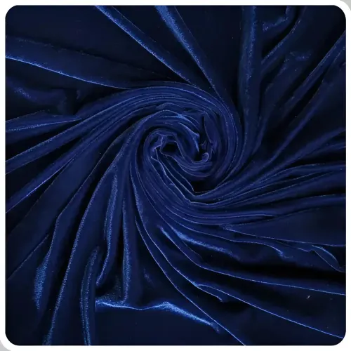 1m Tecido Malha Veludo Cristal Liso 1,50mt Largura - Azul Marinho