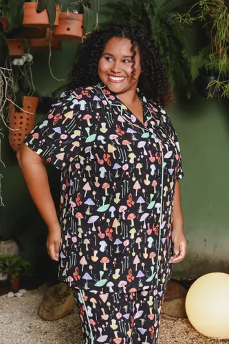 Kit Conjunto Feminina Estampa Cogumelos