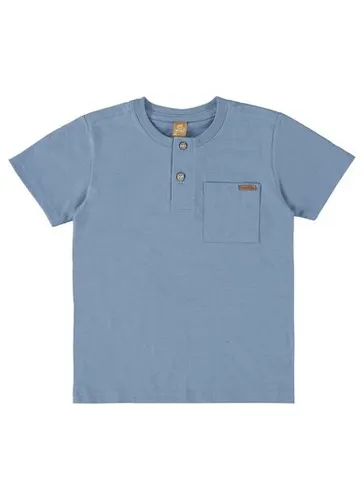Camiseta Infantil para Menino em Linho Flamê (Azul) Up Baby