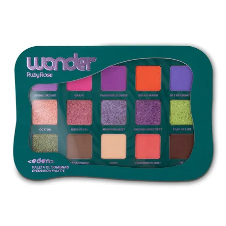 Paleta de Sombras Eden Wonder Ruby Rose Pigmentada