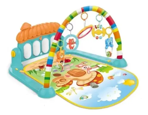 Wakaii Tapete Musical Infantil Verde Piano Champiñón