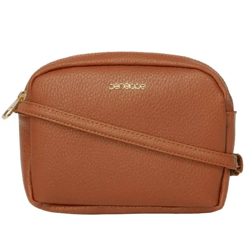 Bolsa Tiracolo Pequena Penélope Texturizada Caramelo