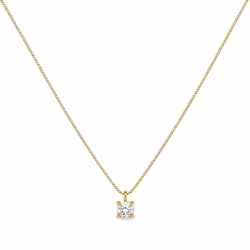 Colar Veneziana Ponto de Luz com Diamante de 15 Pontos 45 cm em Ouro 18K
