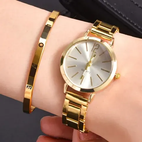 Relógio de pulso feminino de luxo, com mostrador simples, pulseira vazada, design moderno, pulseira dourada, movimento de quartzo, relógio para estudantes e mulheres, relógio feminino.