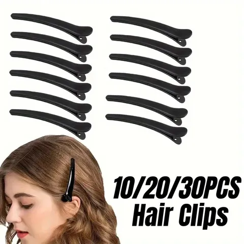 10/20/30 pçs/set grampos de cabelo de plástico acessórios de grampo de cabelo plus size 8cm clipe de bico de peixe e clipe de bico de pato ferramentas de cabelo