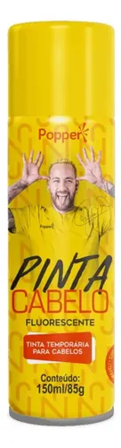 Tinta Spray Popper Neymar Jr. Amarelo para Cabelo Maluco