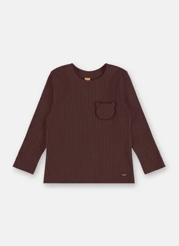 Blusa Infantil Feminina em Ribana Canelada Marrom