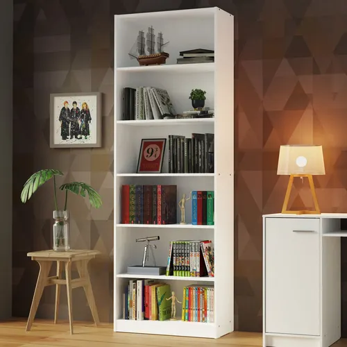 Estante Livreiro com 6 Nichos Branco 6908 Madesa