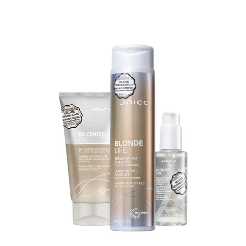 Kit Joico Blonde Life Smart Release Shampoo 300ml Máscara 150ml Óleo 100ml