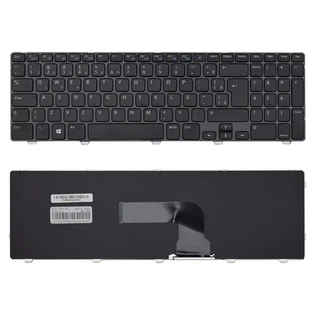 Teclado para Notebook compatível com Dell Part Number V137325AR1 ABNT2