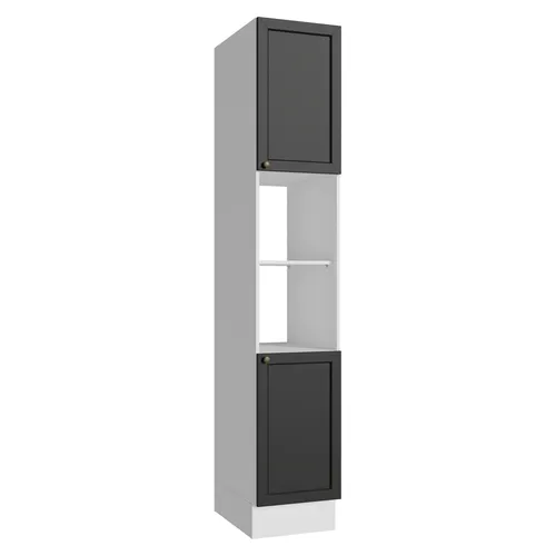 Paneleiro 40 x 60 cm 2 Portas e 2 Nichos Branco/Preto Vik Madesa