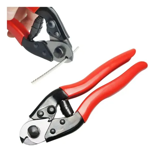 Alicate Corta Cabos de Aço Profissional 8" com Mola e Trava de Segurança para Arames e Telas