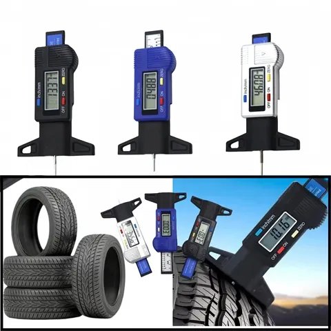 Medidor digital de profundidade do piso do pneu, 0-25mm, lcd, carro, detecção automática de desgaste dos pneus, ferramenta de medição, medidor de monitoramento de alta precisão
