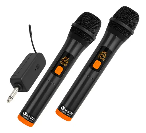 Microfone sem Fio para Caixa de Som com Receptor Duplo 2 Uni