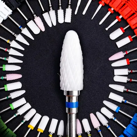 1 unidade de fresa de cerâmica para manicure, brocas elétricas para manicure e pedicure, lixas para máquina, acessórios para nail art, ferramenta.