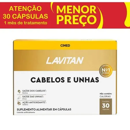 Lavitan Cabelos e Unhas 30 Comprimidos - Cimed