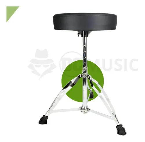 Banco de Bateria Don Caprini TR25 Cinza Escuro 3 Pés Altura Ajustável 60cm
