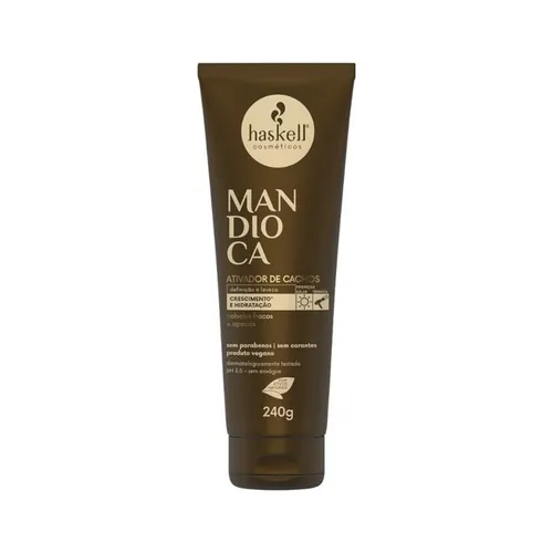 Ativador Cachos Mandioca Creme Pentear Hidratação Haskell