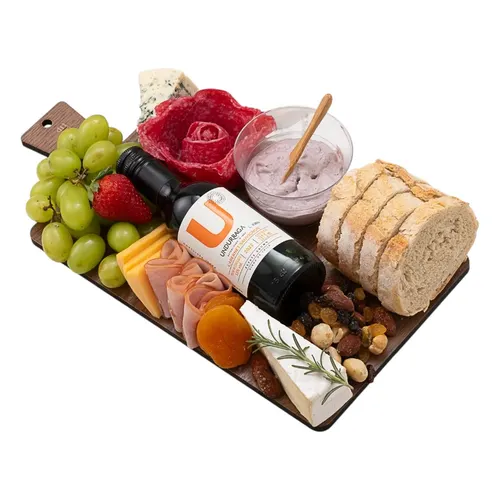 Tábua de Queijos, Frios e Frutas com Vinho Pequeno