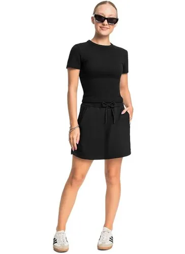 Blusa Juvenil em Ribana Canelada (Preto) Gloss