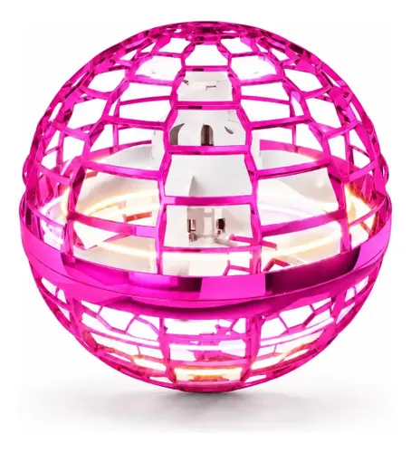 Bola Voadora Spinner Led Drone Brinquedo Boomerang Flutuante Rosa