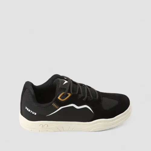 Tênis Casual Masculino Vertus Recorte Camurça Preto
