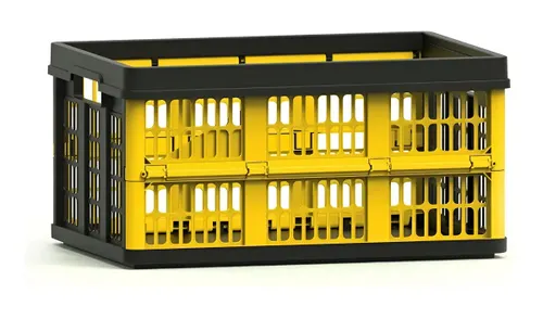 Caixa Organizadora 45 Litros Grande Retrátil Flexível Cor Amarelo